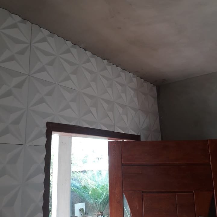 Painel decorativo 3D branco
