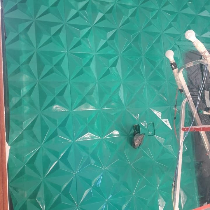 Efeito 3D geométrico verde